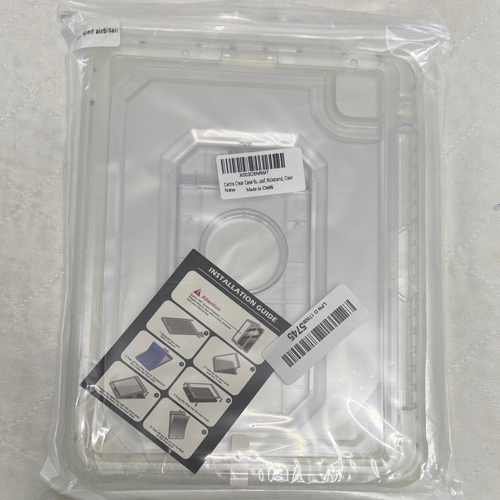 Clear iPad Case with Installation Guide